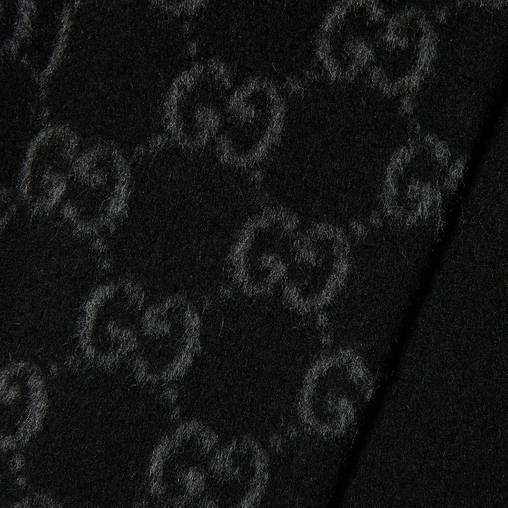 Reversible Gg Silk Wool Blend Coat