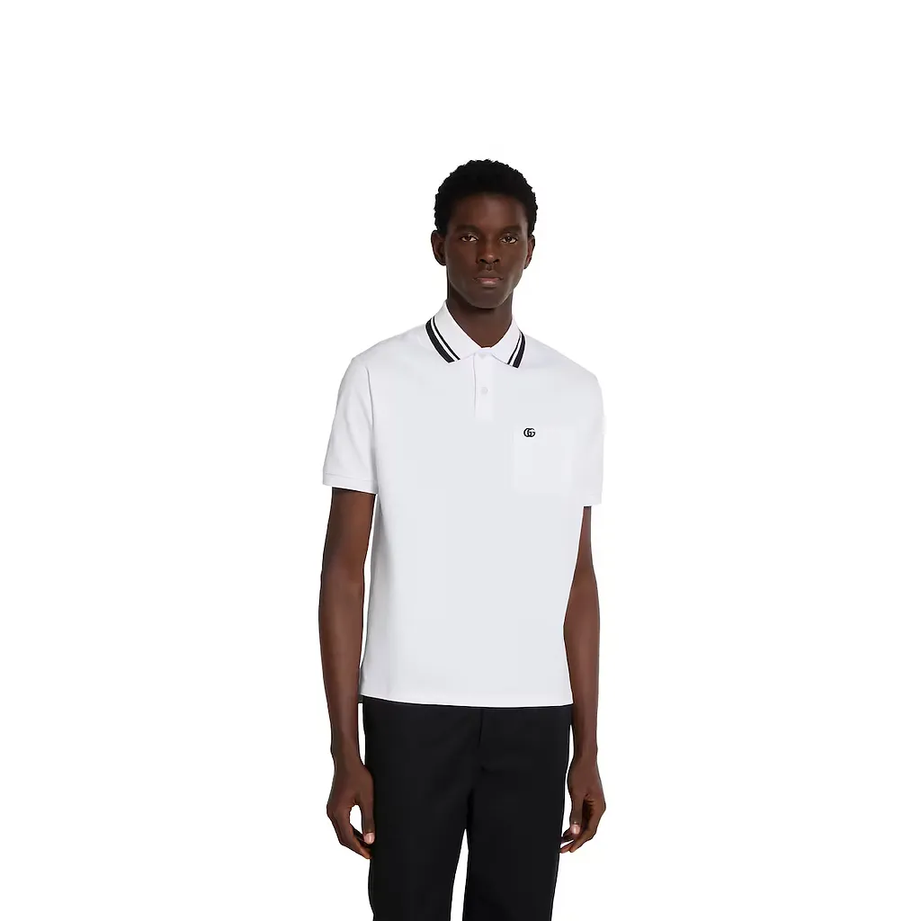 Cotton Piquet Polo Shirt With Embroidery