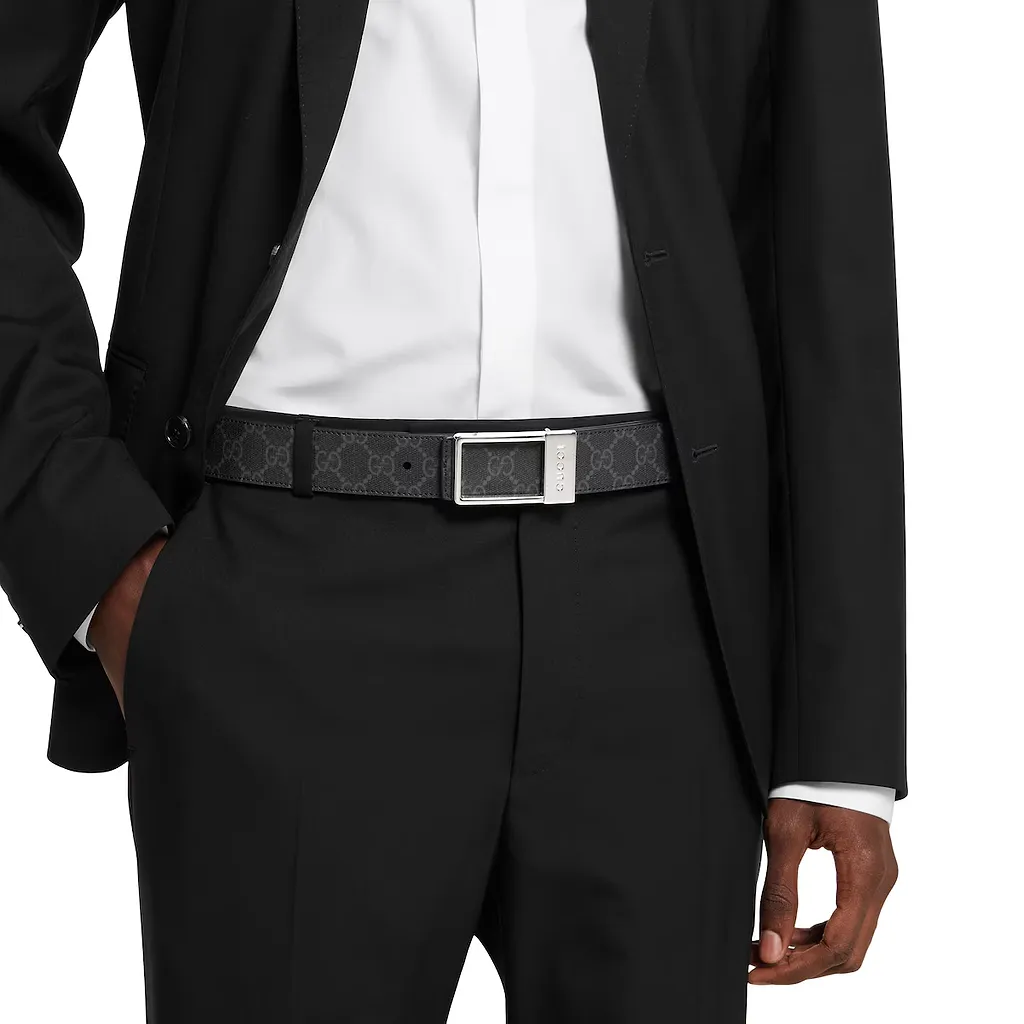 Reversible Belt With Rectangular Buckle