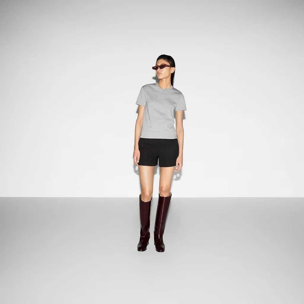 Cotton Jersey Embossed T-Shirt