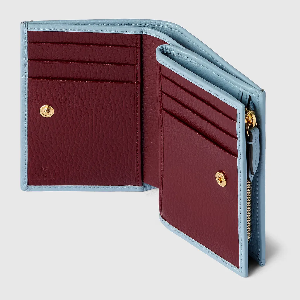 Bi-Color Gg Marmont Small Wallet