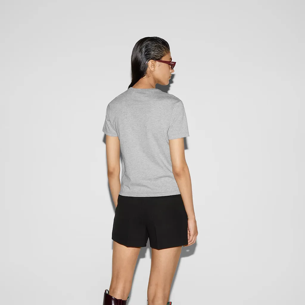 Cotton Jersey Embossed T-Shirt