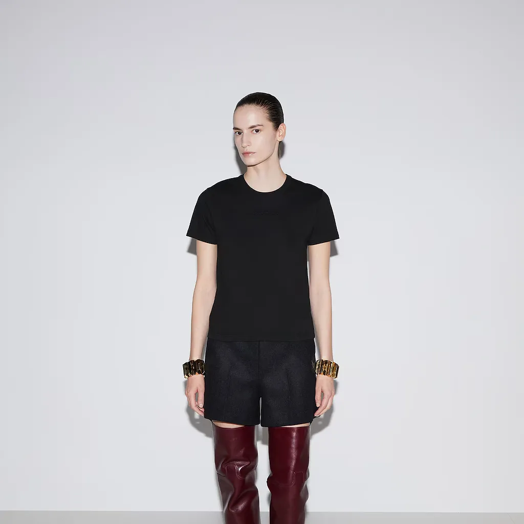 Cotton Jersey T-Shirt With Embroidery