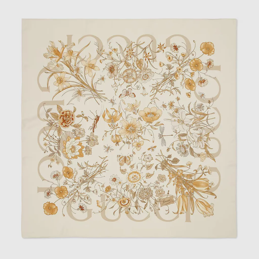 Printed Silk Carré