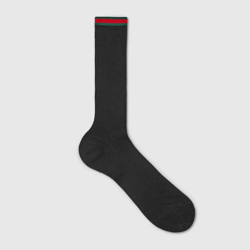 Cotton Blend Socks With Web