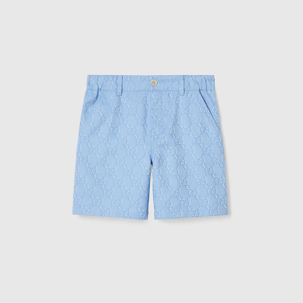 Children's Gg Shadow Cotton Shorts