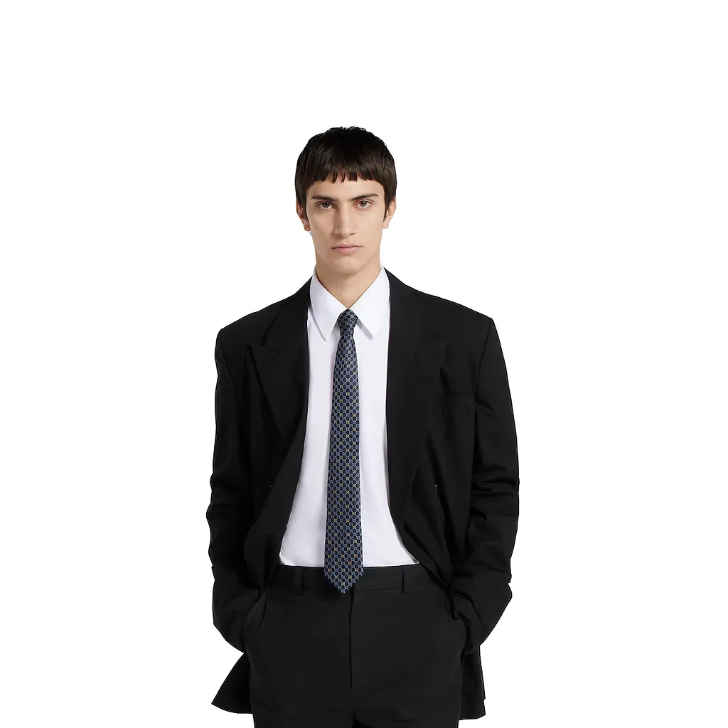 Gg Silk Jacquard Tie