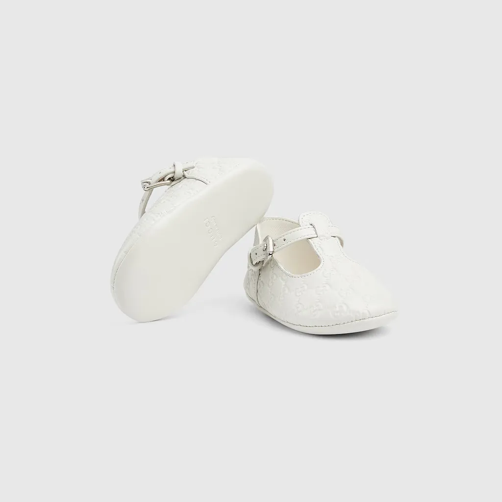Baby Mini Gg Leather Ballet Flat
