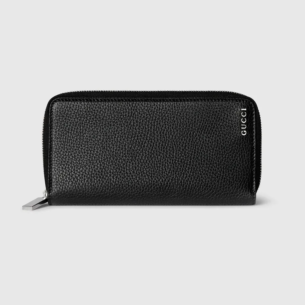 Zip Around Wallet With Gucci Script