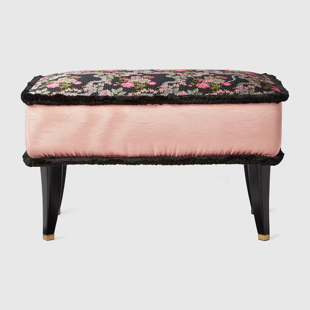 Floral Jacquard Stool