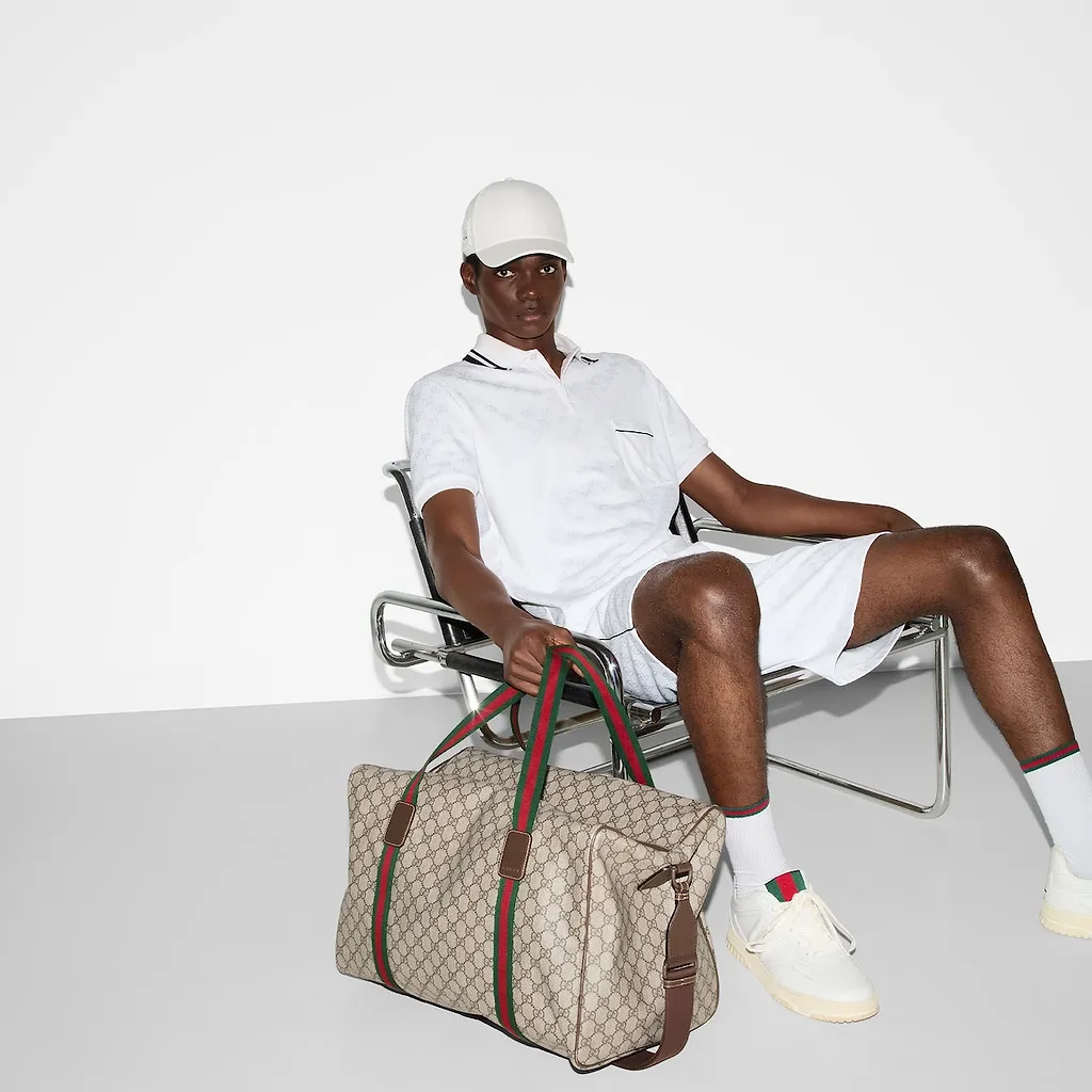 Gg Nylon And Cotton Polo Shirt
