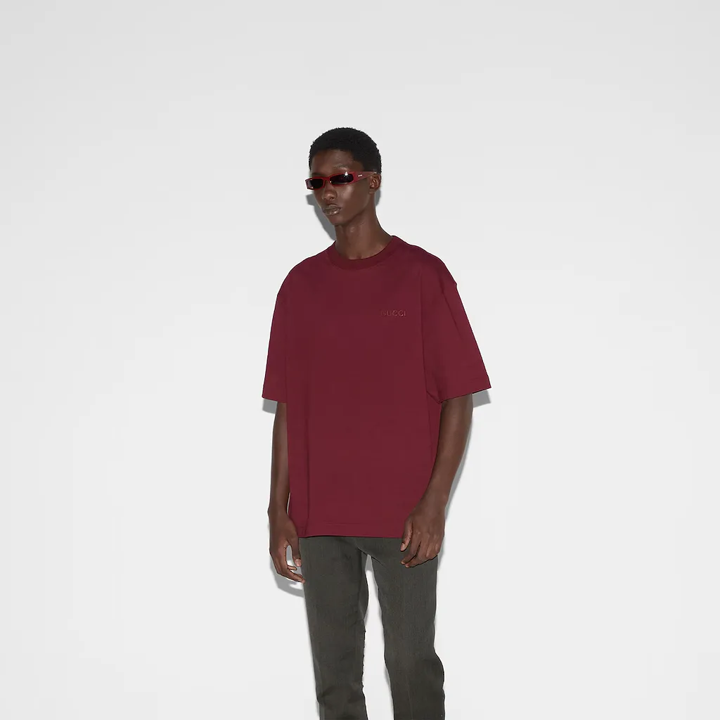 Cotton Jersey T-Shirt With Embroidery