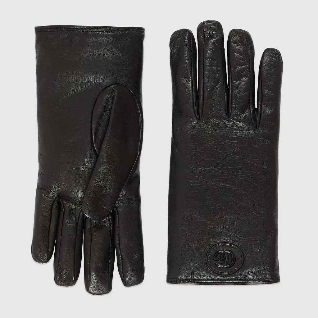 Leather Gloves With Double G