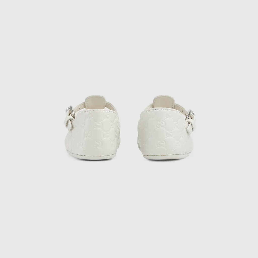 Baby Mini Gg Leather Ballet Flat