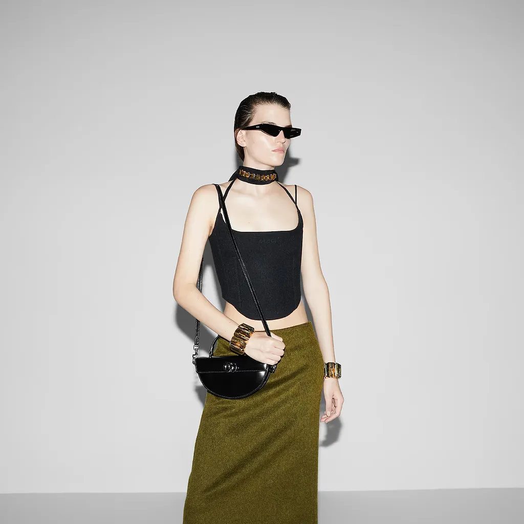 Mini Half-Moon Top Handle Bag