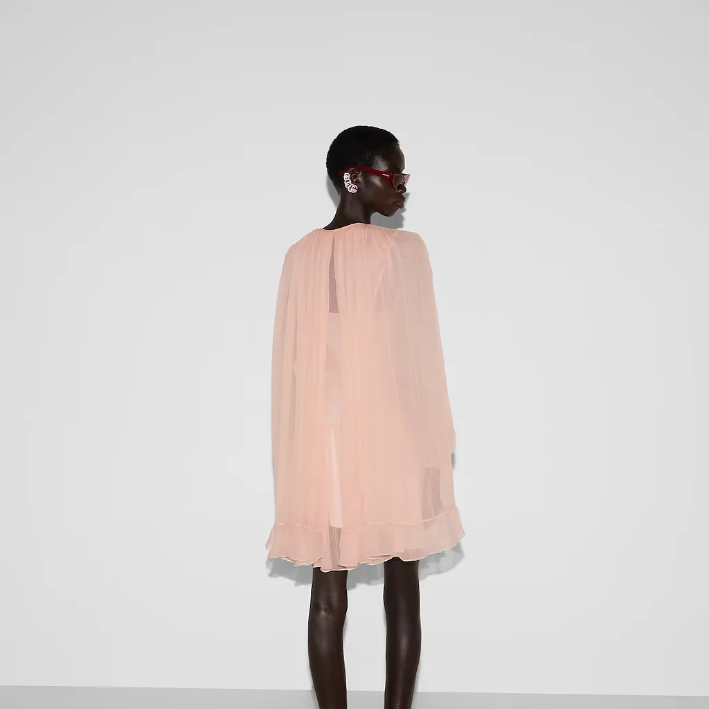 Silk Chiffon Creponne Dress