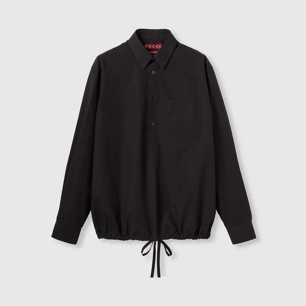 Cotton Poplin Shirt With Logo