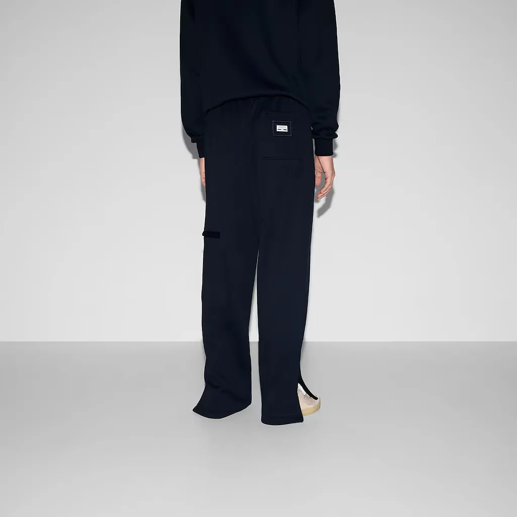 Wide Leg Nylon Jersey Trousers