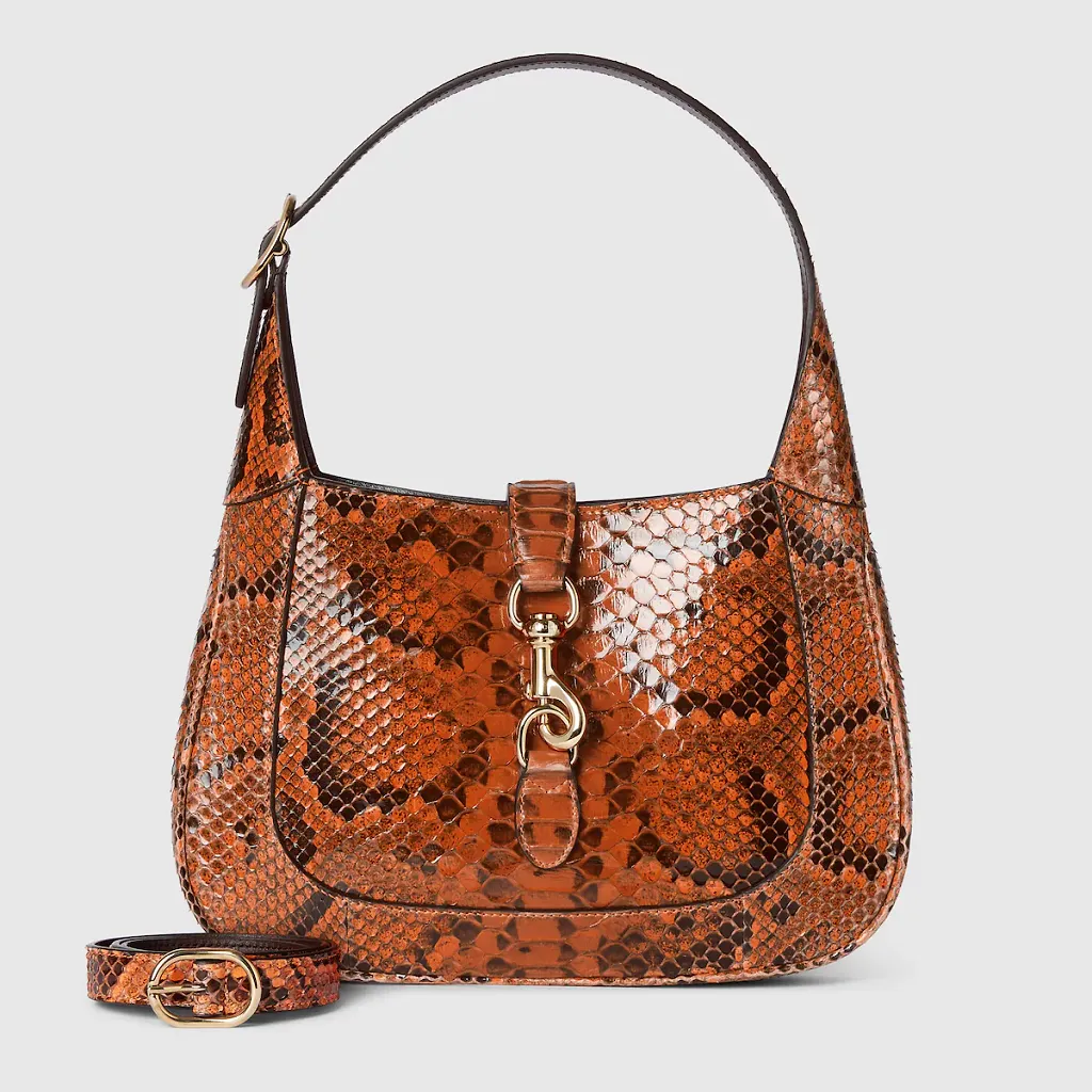 Gucci Jackie Small Python Shoulder Bag