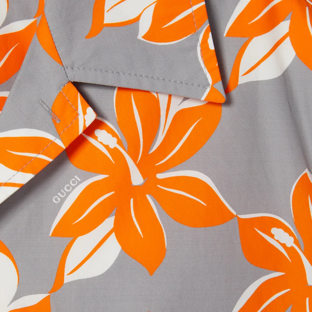 Printed Cotton Poplin Shirt