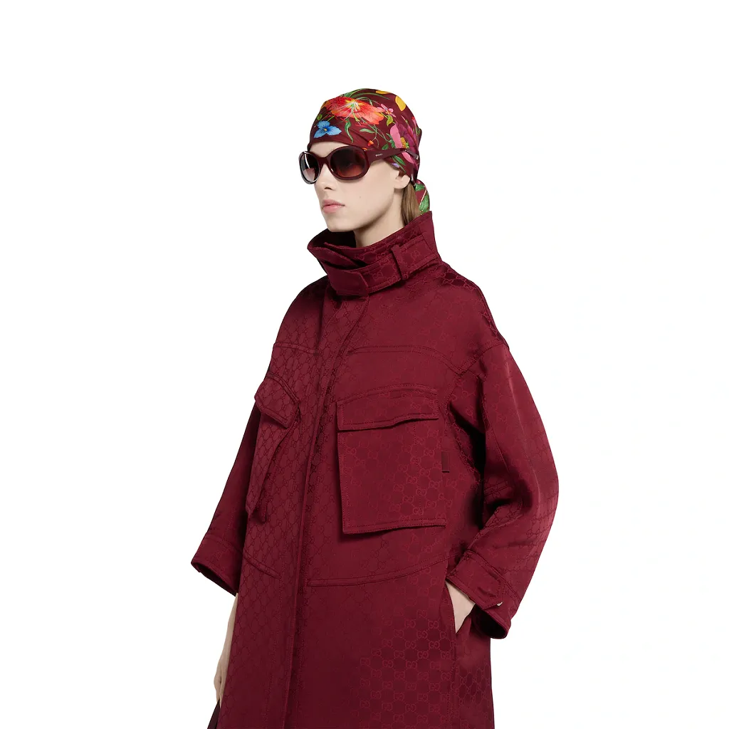 Gg Fabric Jacquard Coat