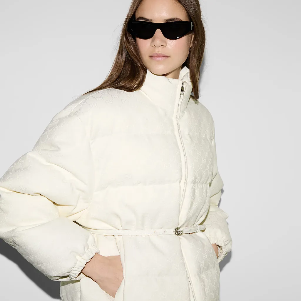 Gg Canvas Padded Bomber Jacket