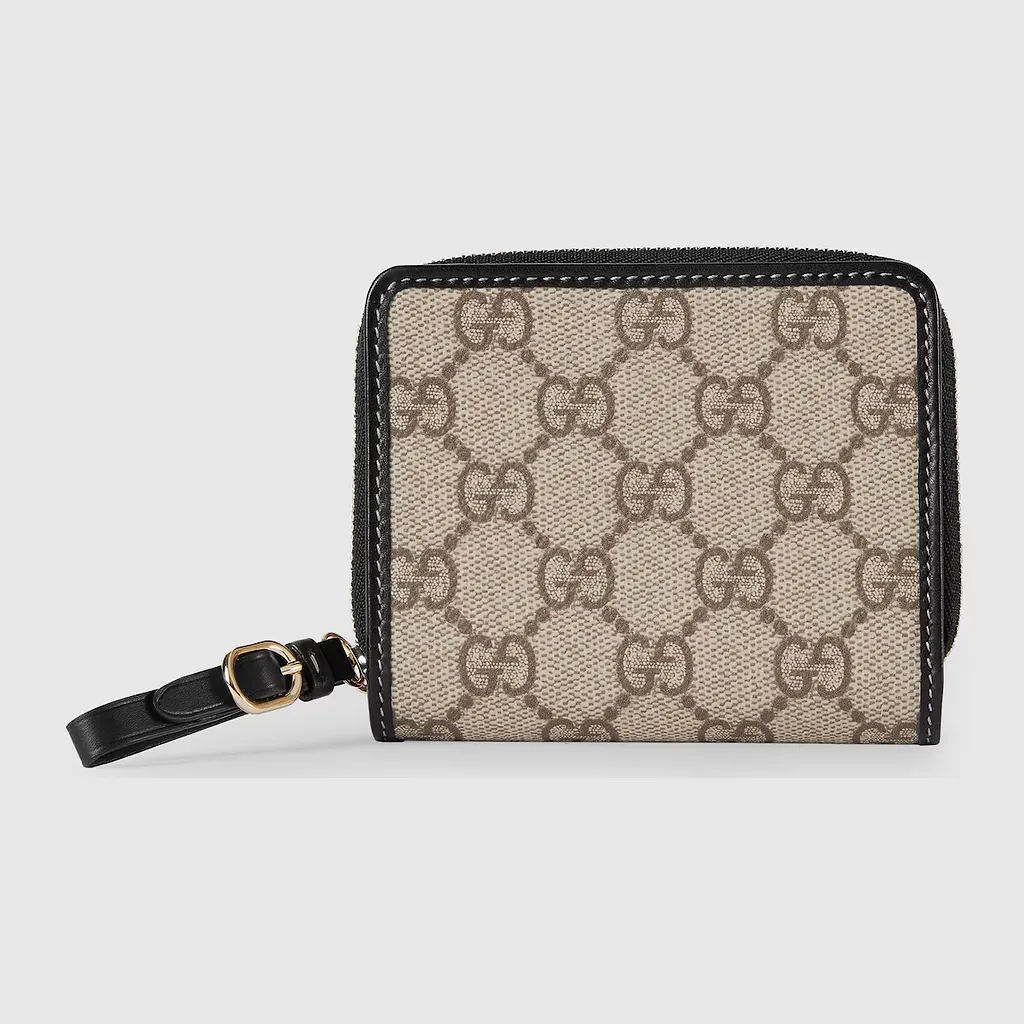 Gg Emblem Zip Mini Wallet