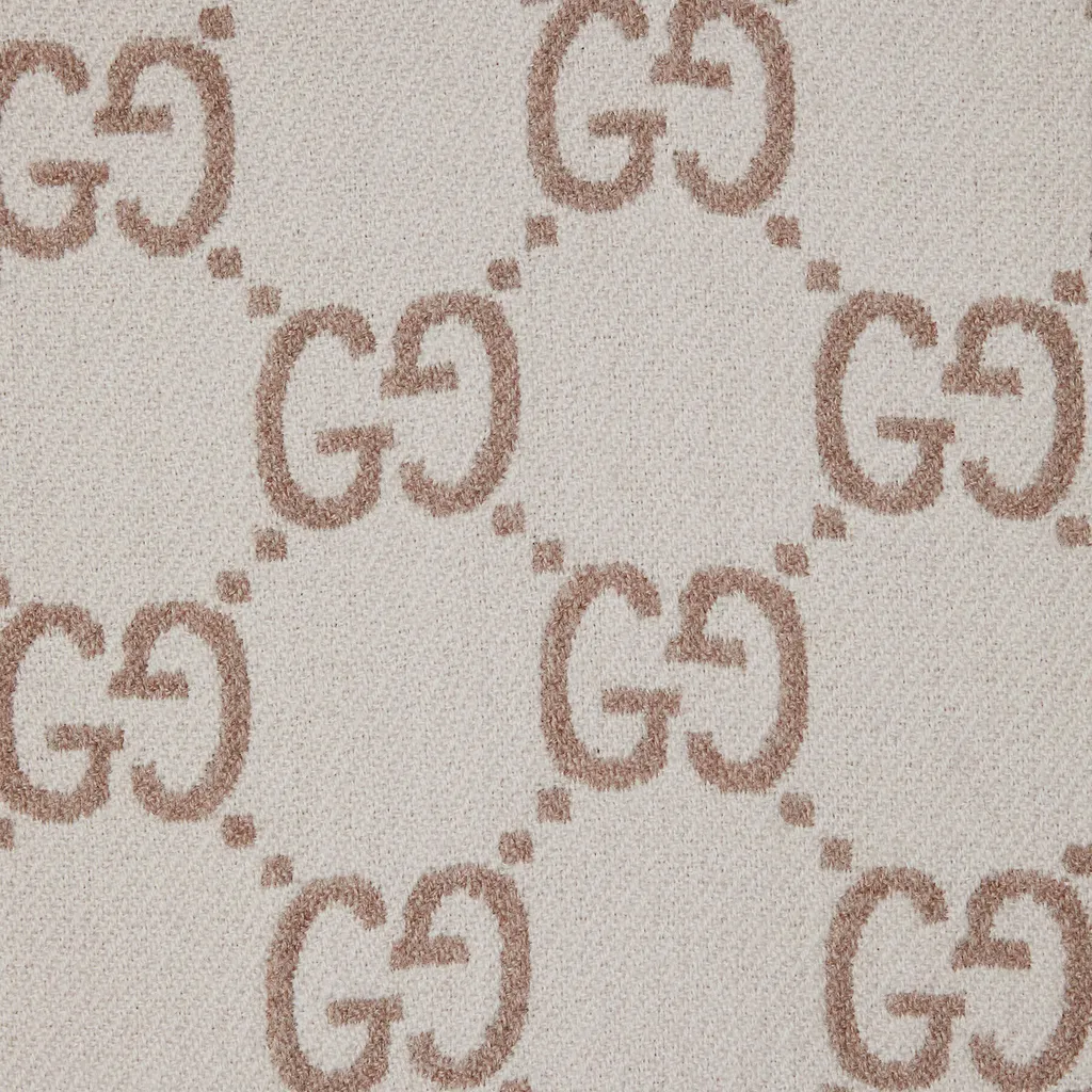 Gg Wool Jacquard Cape