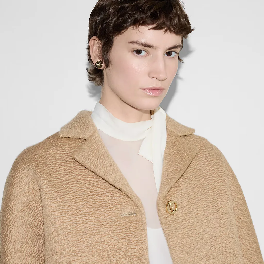 Coated Wool Coat