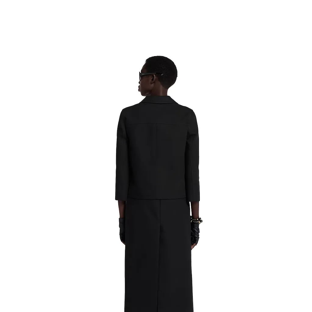 Cotton Gabardine 3/4 Sleeve Jacket