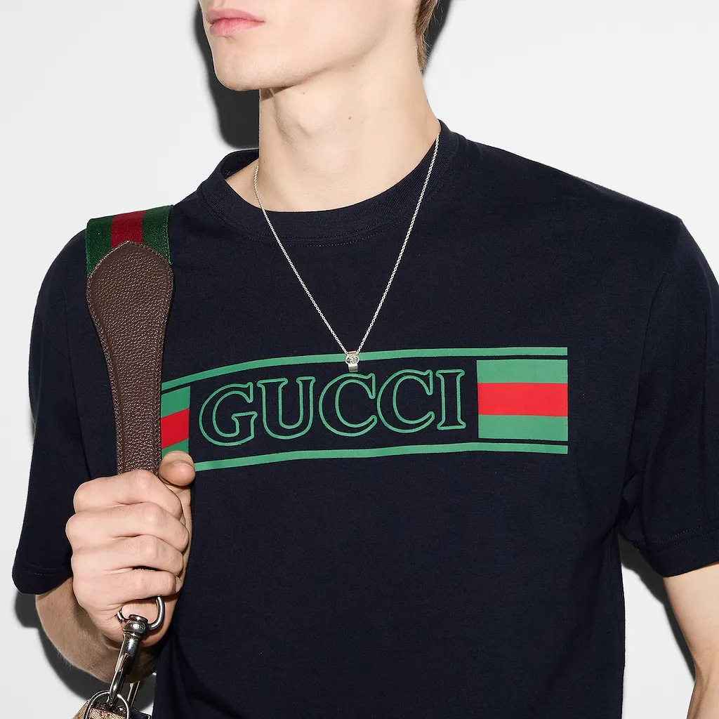 Cotton Jersey T-Shirt With Print