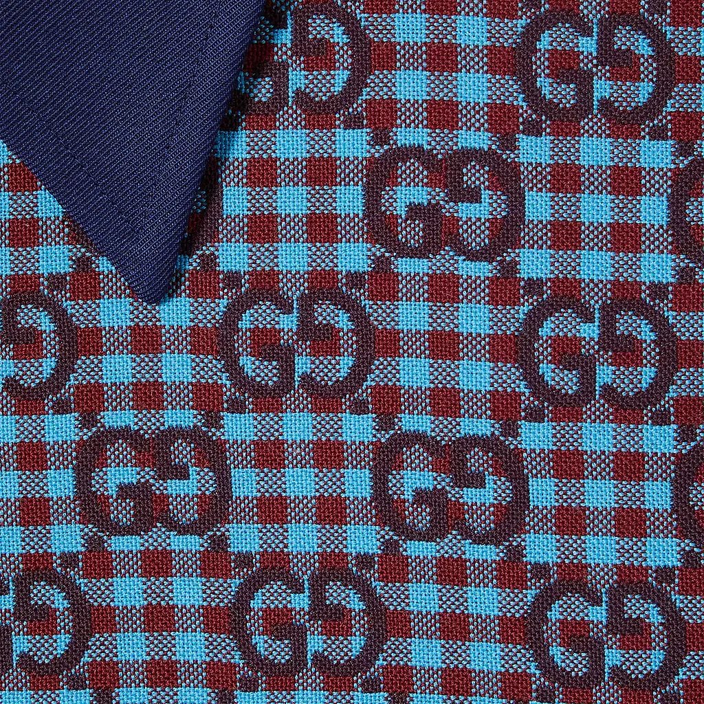 Gg Vichy Cotton Wool Jacquard Shirt