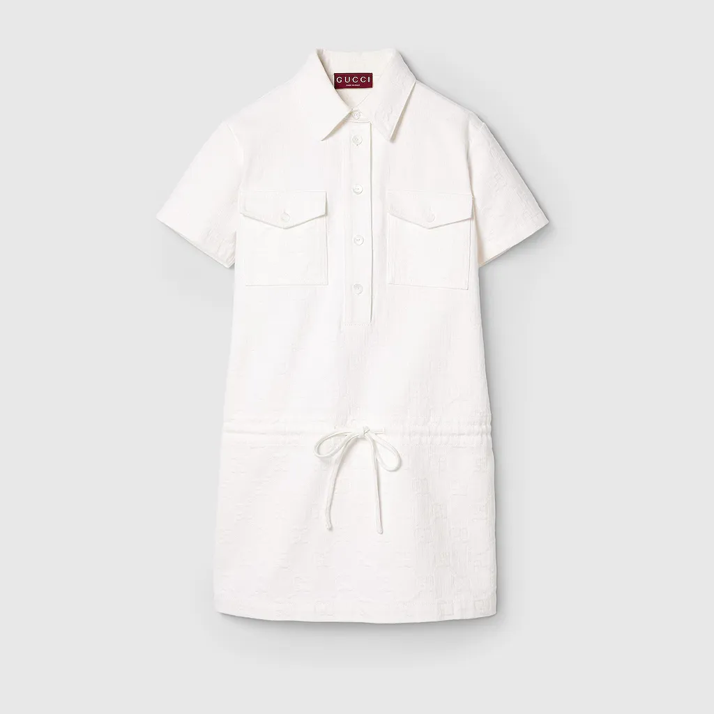 Gg Jacquard Denim Dress