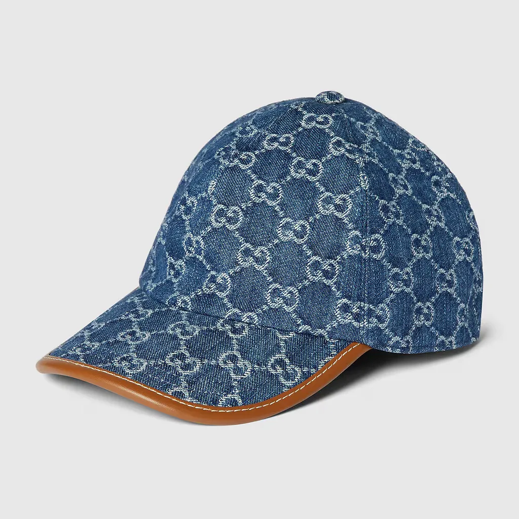 Gg Denim Baseball Hat