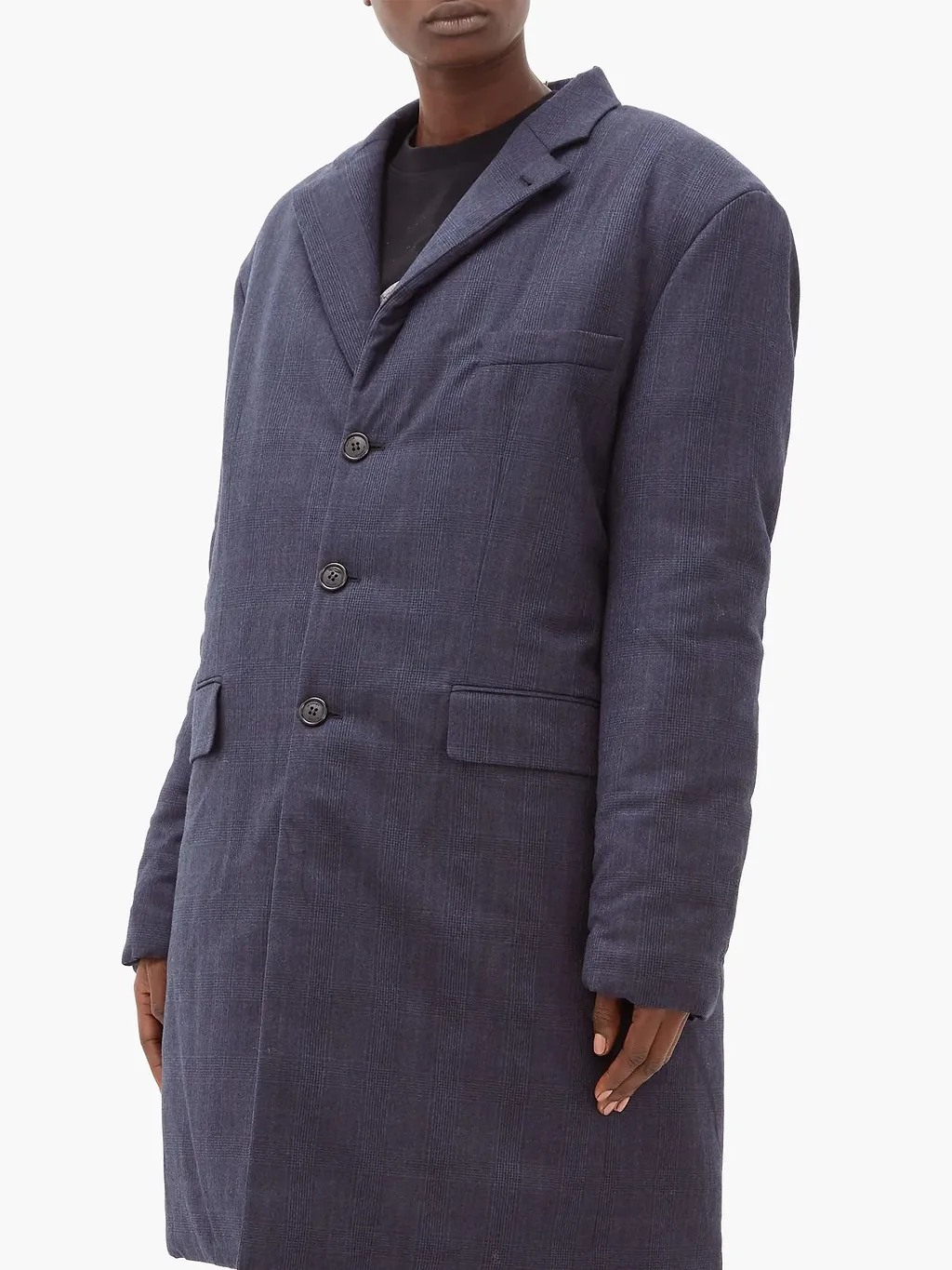 Checked Padded Coat 