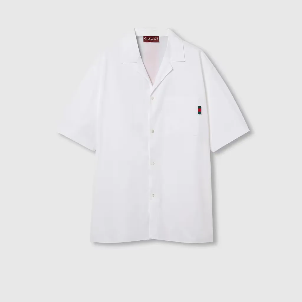 Regular Fit Cotton Shirt With Web