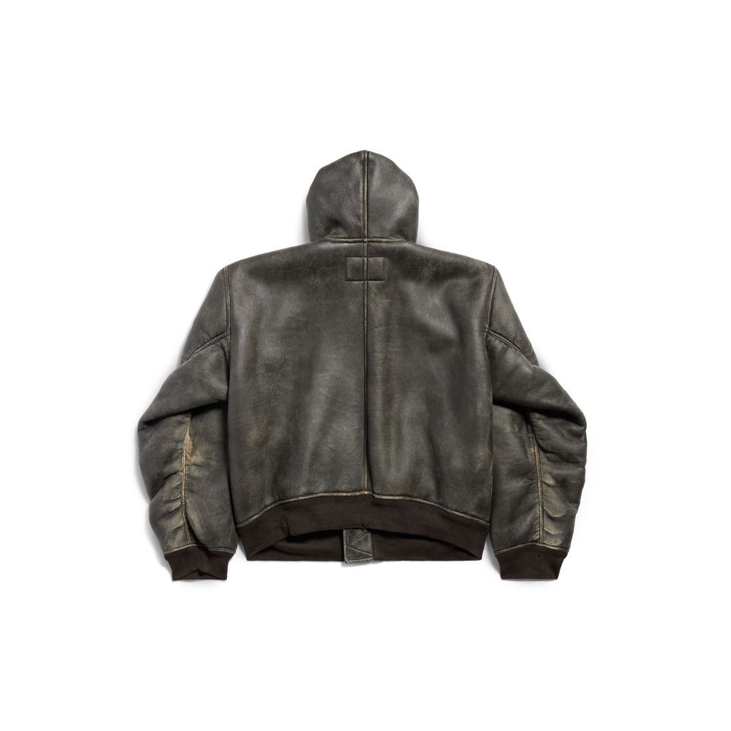 Shearling Zip-Up Hoodie Large Fit