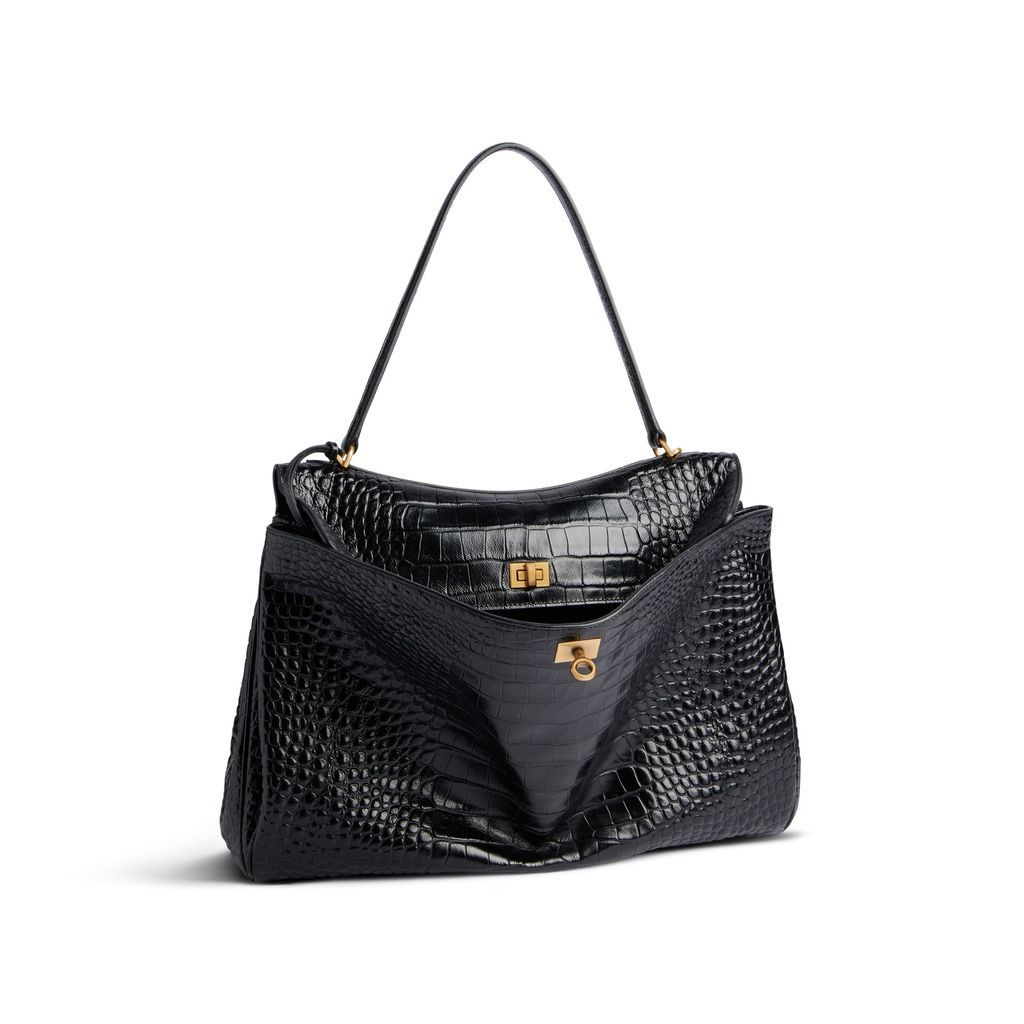 Rodeo Large Handbag Crocodile Embossed