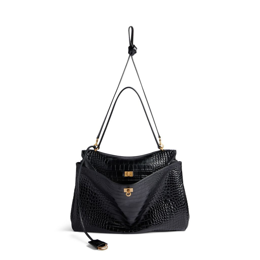 Rodeo Large Handbag Crocodile Embossed