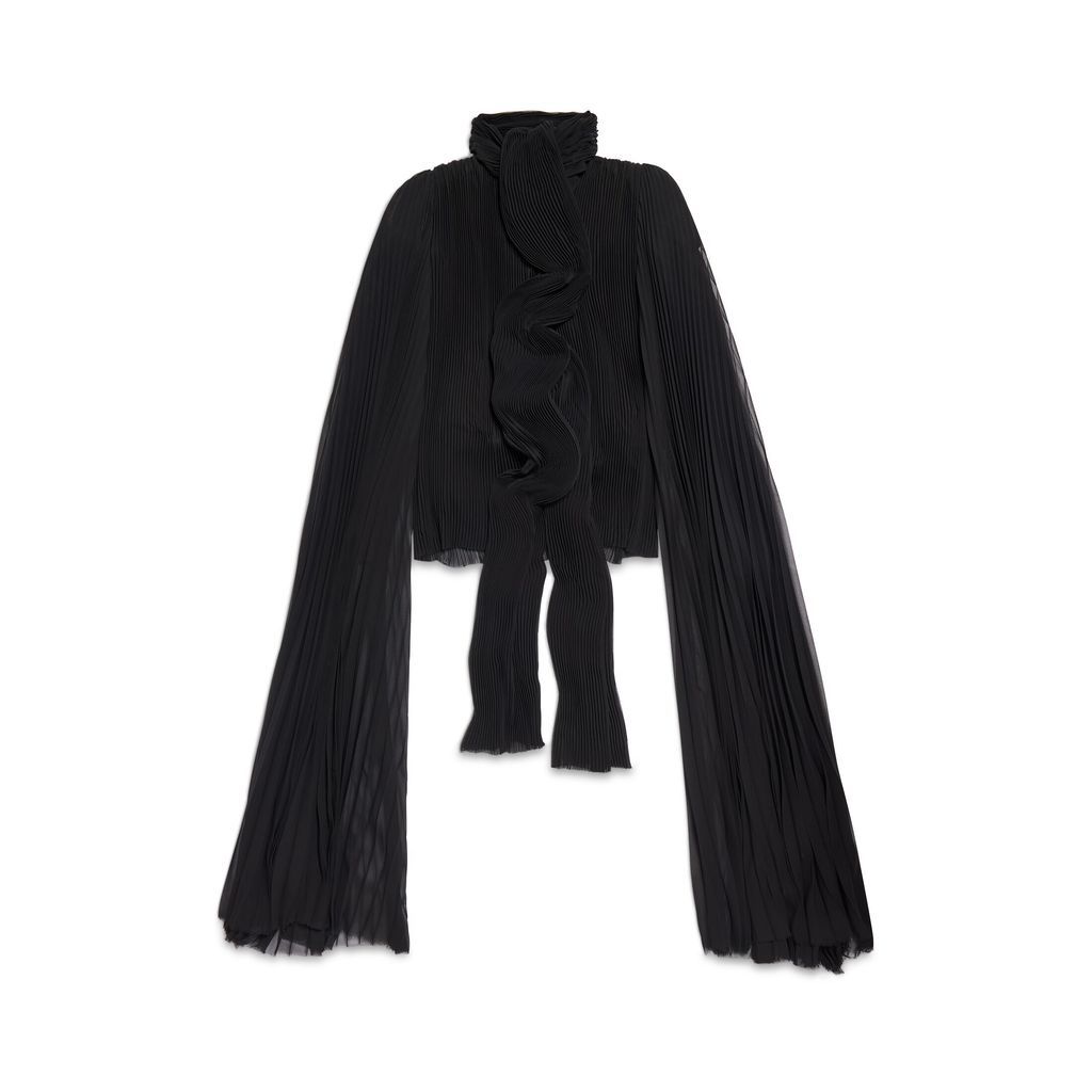 Scarf Pleated Blouse
