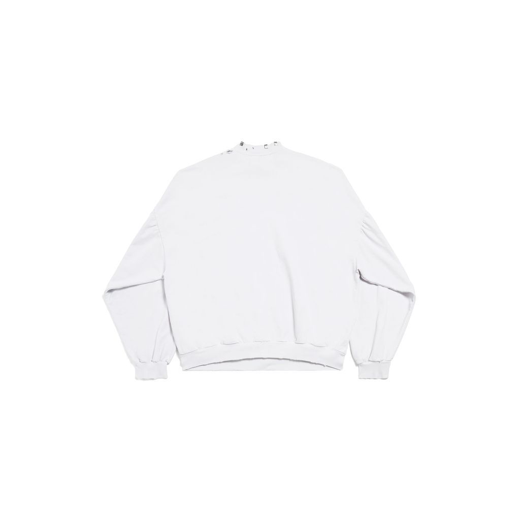 Pierced Round Sweatshirt Oversized