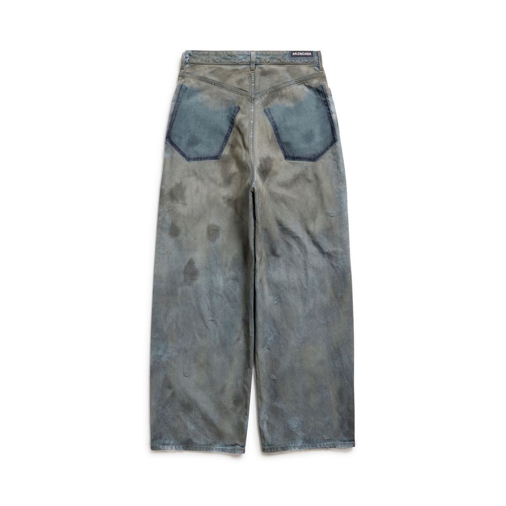 Patched Pockets Baggy Jeans