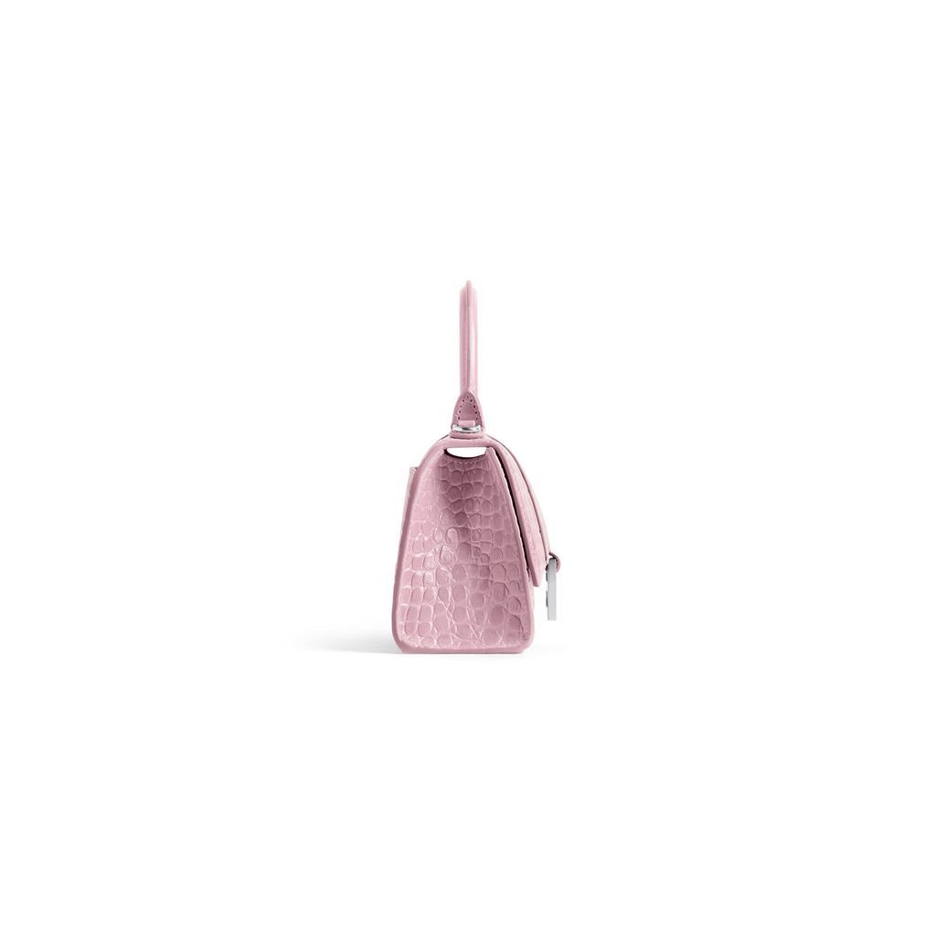Hourglass Xs Handbag Crocodile Embossed