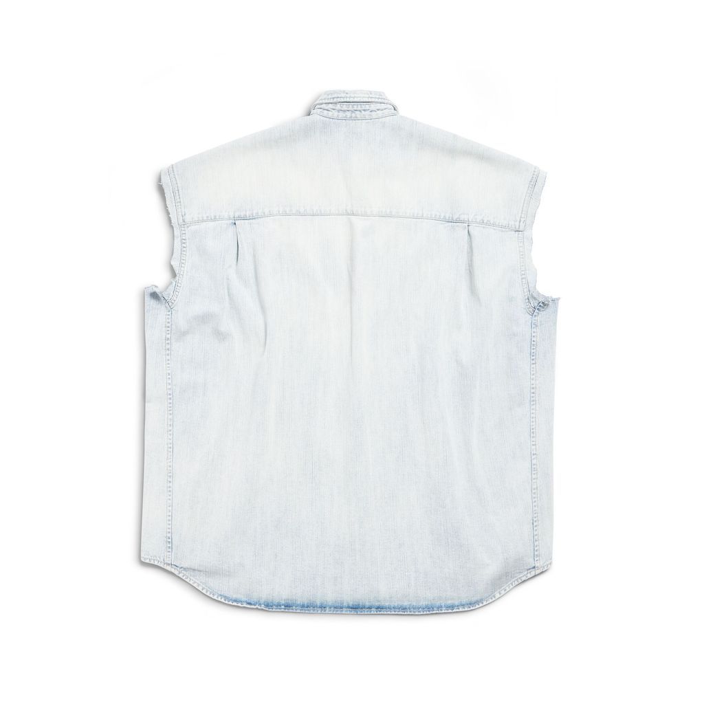 Ripped Sleeve Shirt Oversized