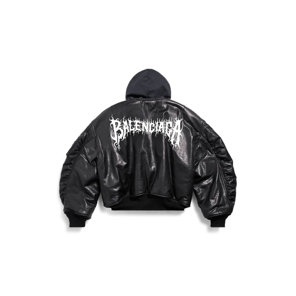 DIY Metal Outline Hooded Bomber