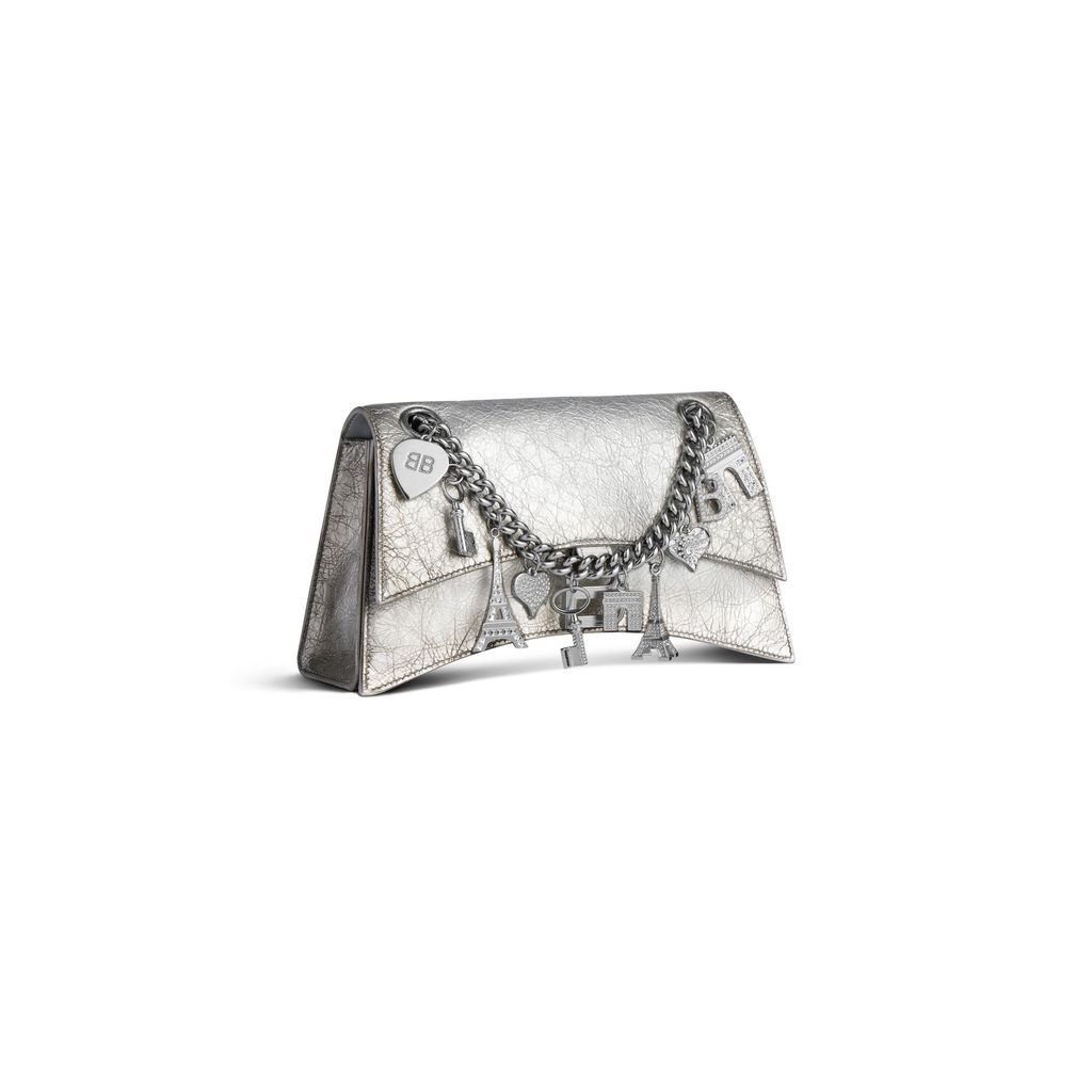 Crush Small Chain Bag Dirty Effect With Souvenirs And Rhinestones
