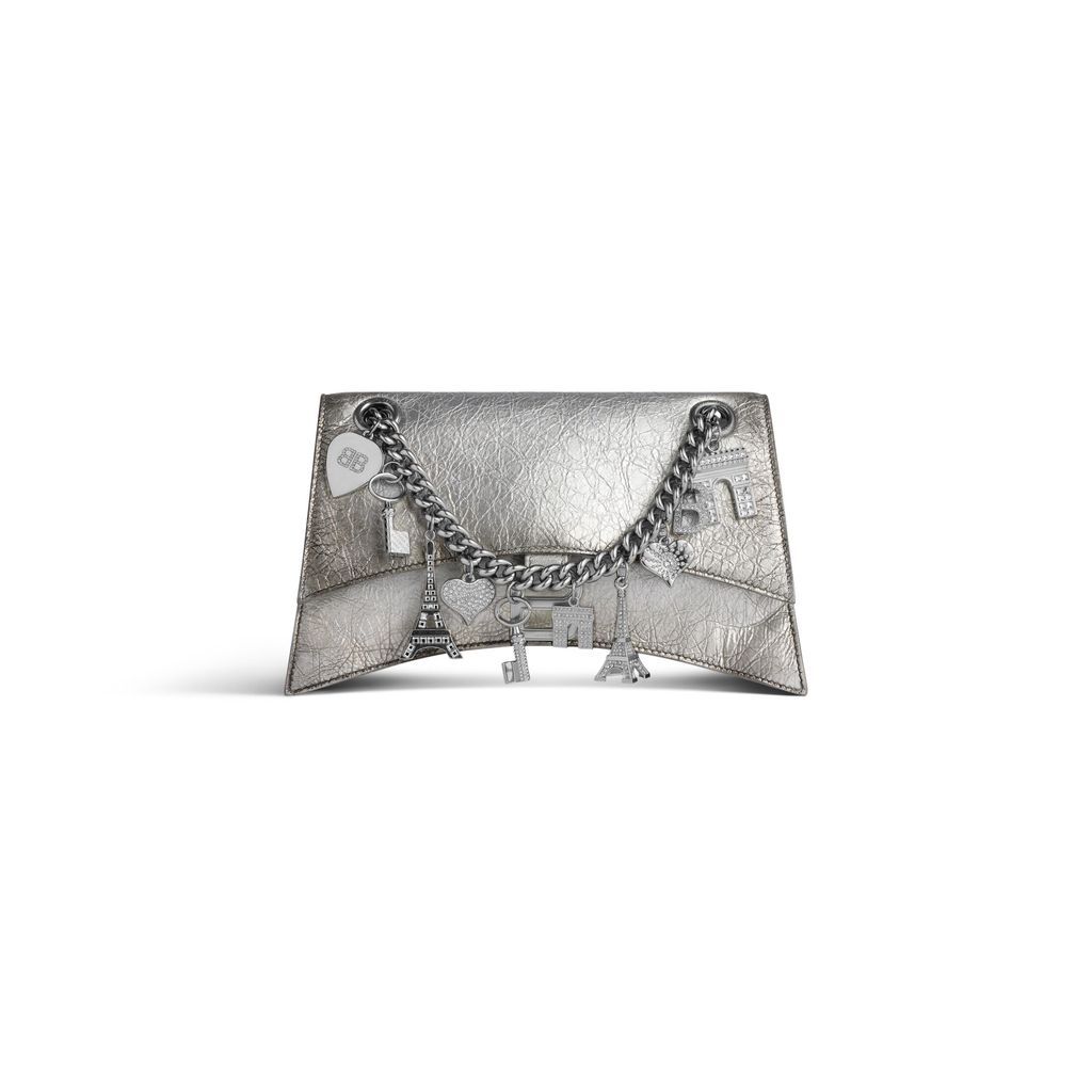 Crush Small Chain Bag Dirty Effect With Souvenirs And Rhinestones