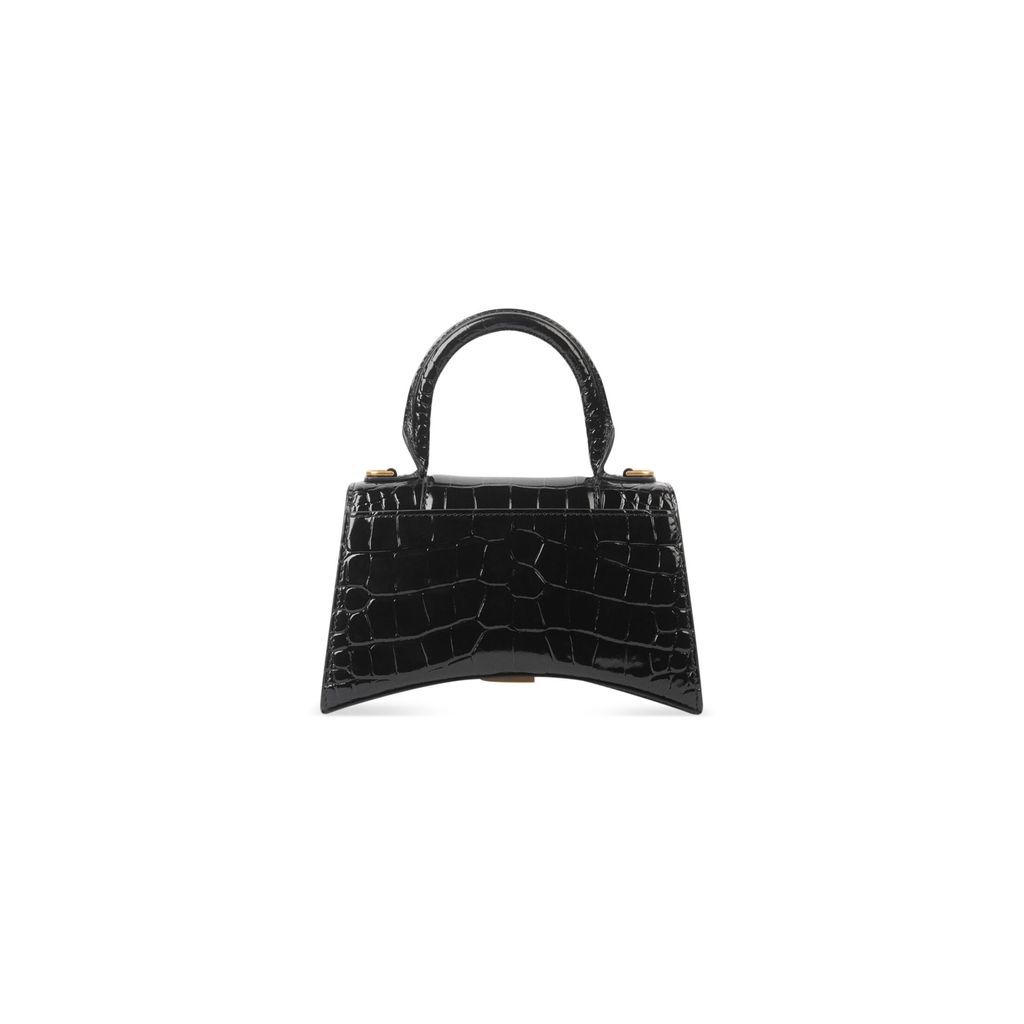 Hourglass Xs Handbag Crocodile Embossed