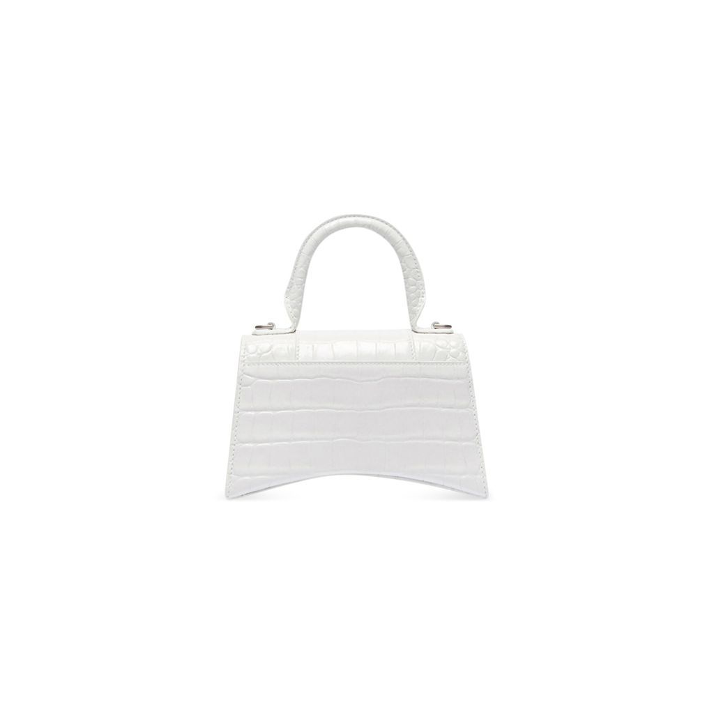 Hourglass Xs Handbag Crocodile Embossed