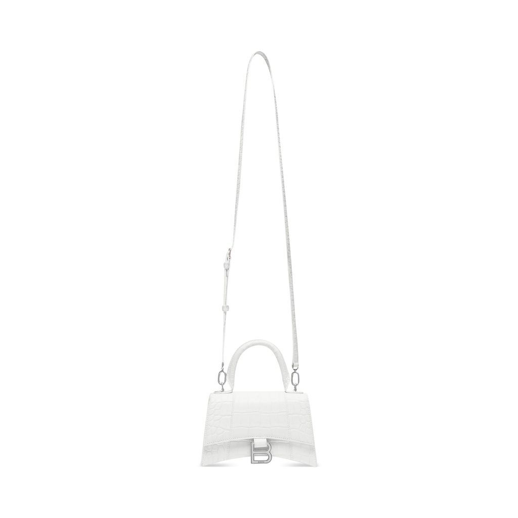 Hourglass Xs Handbag Crocodile Embossed